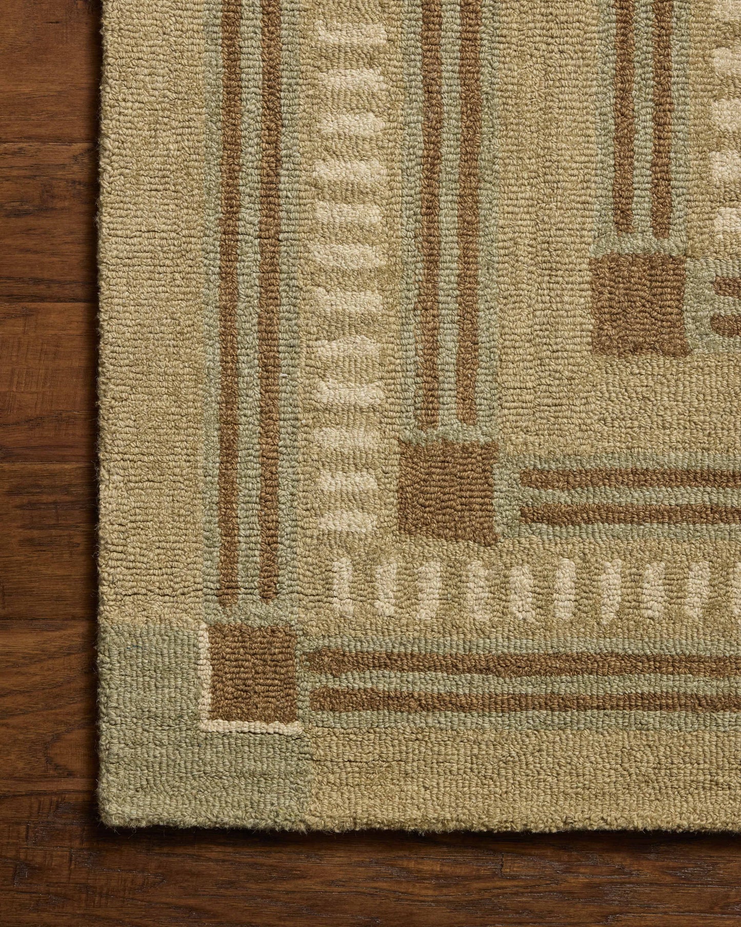 Chris Loves Julia x Loloi Alfie  Green Natural Contemporary