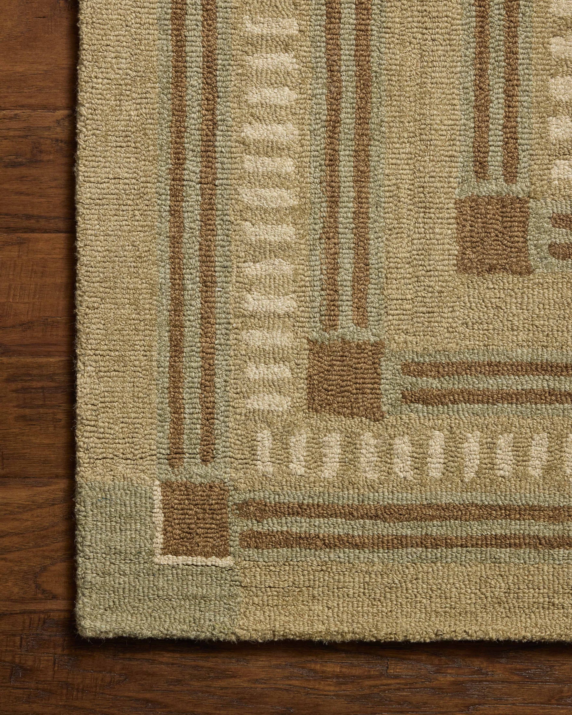 Chris Loves Julia x Loloi Alfie  Green Natural Contemporary