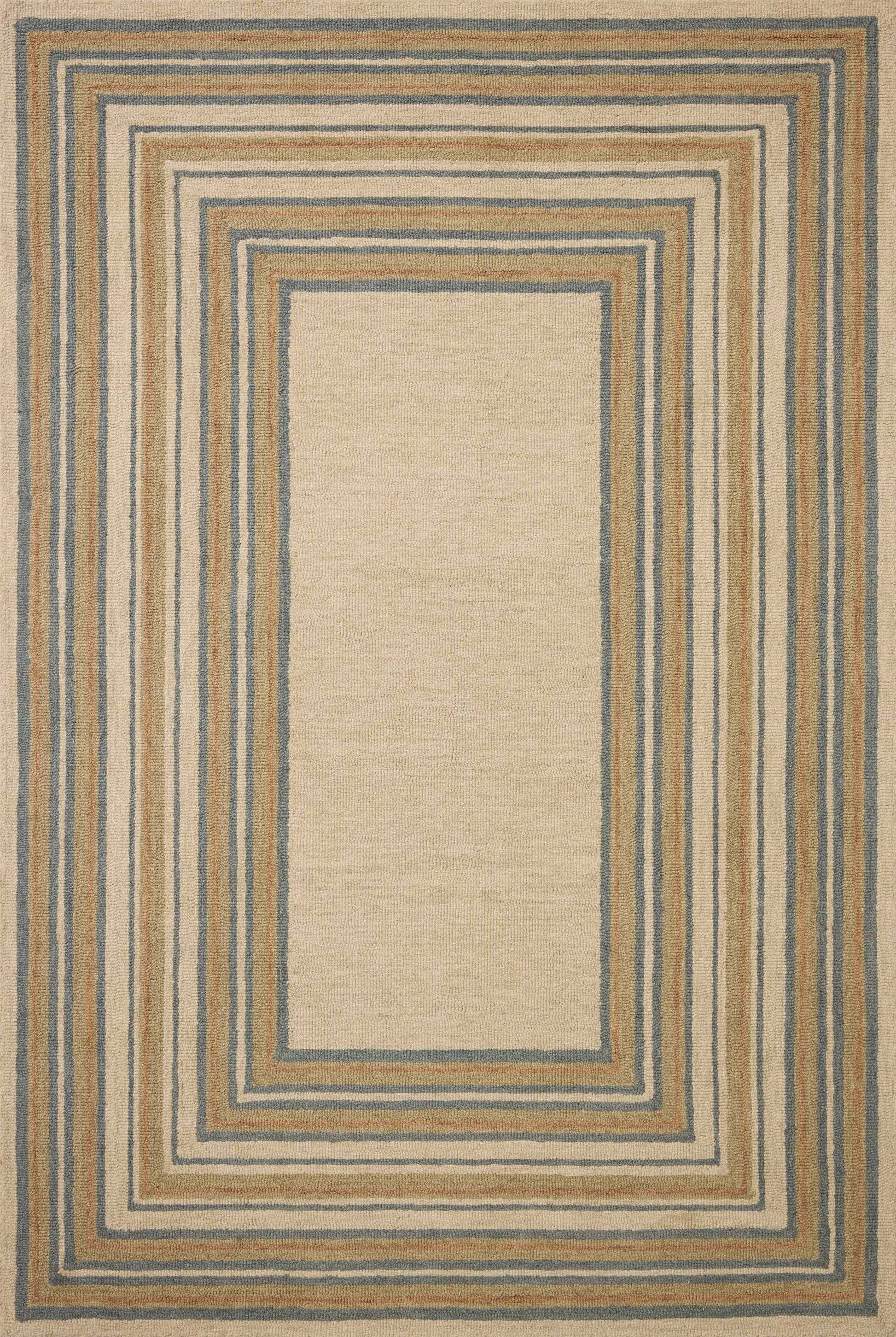 Chris Loves Julia x Loloi Alfie  Natural Multi Contemporary