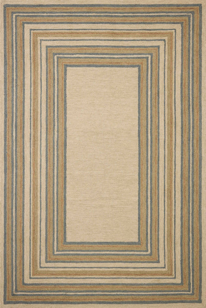 Chris Loves Julia x Loloi Alfie  Natural Multi Contemporary