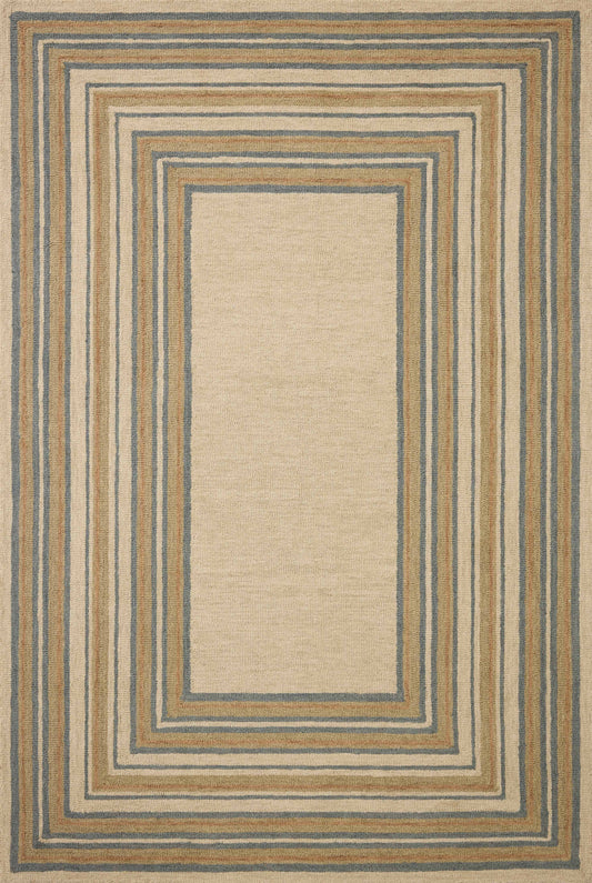 Chris Loves Julia x Loloi Alfie  Natural Multi Contemporary