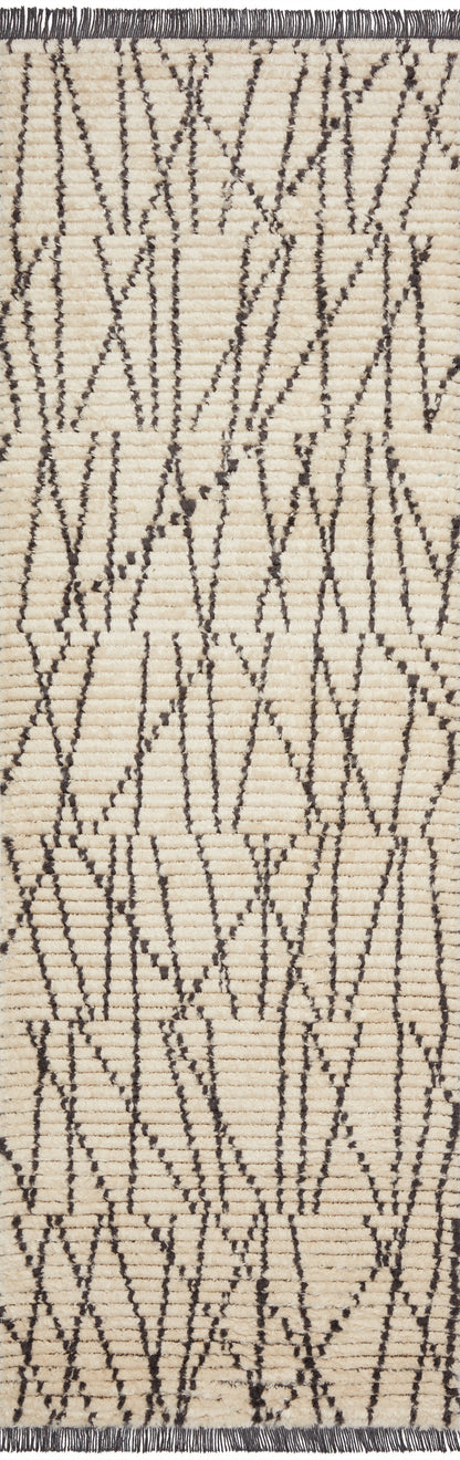 Chris Loves Julia x Loloi Alice  Cream Charcoal Contemporary