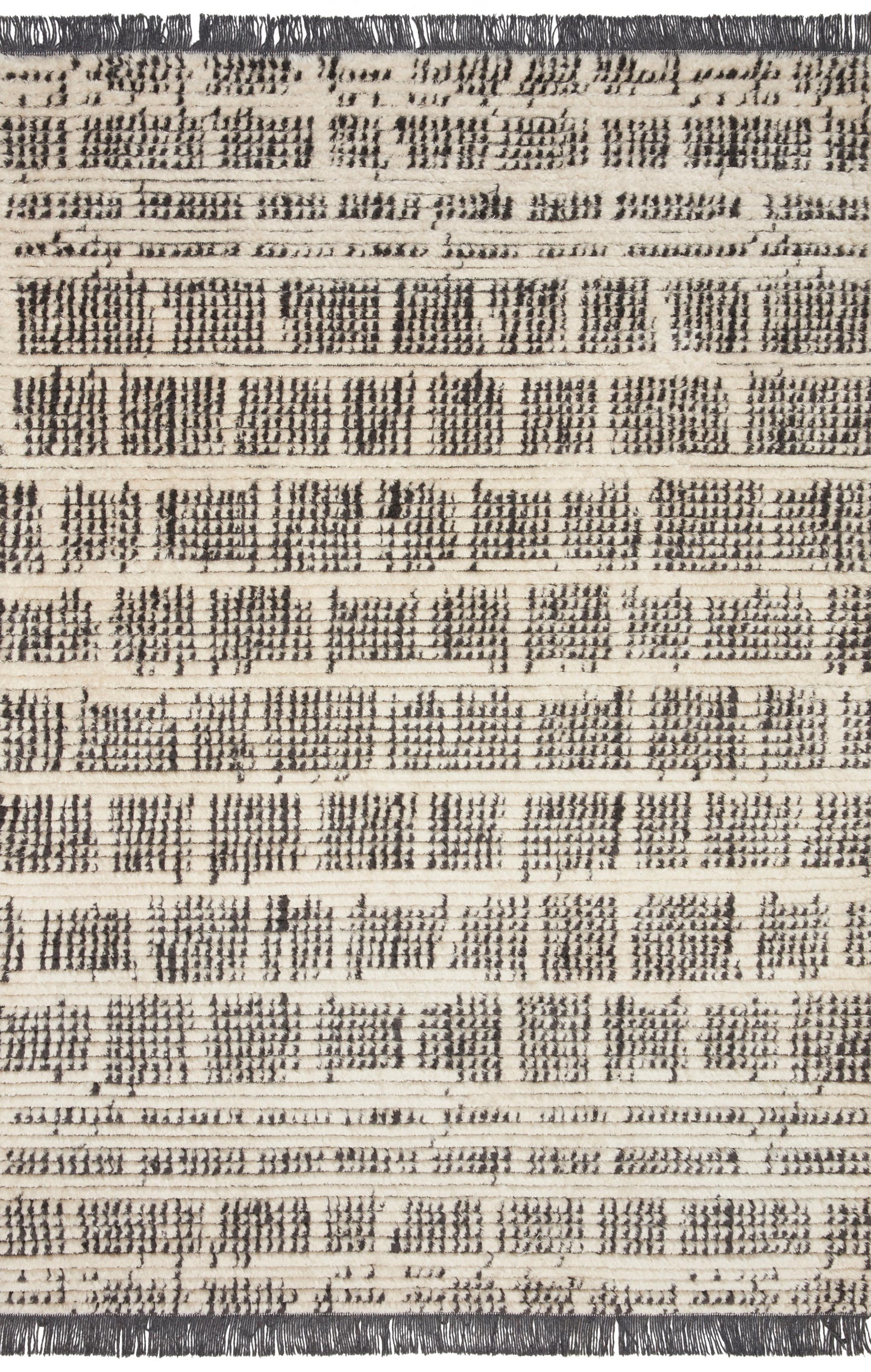 Chris Loves Julia x Loloi Alice  Cream Charcoal Contemporary