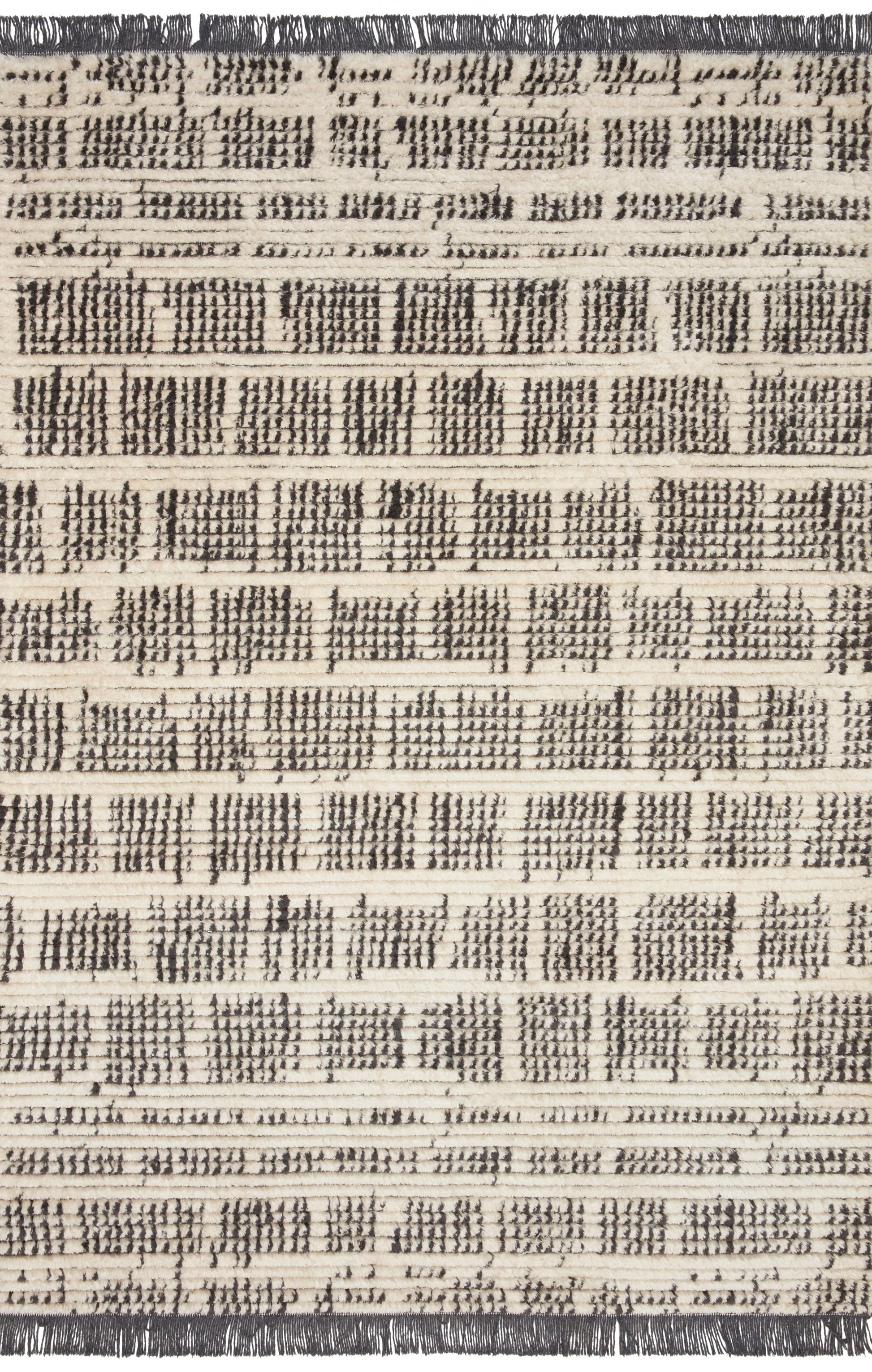 Chris Loves Julia x Loloi Alice  Cream Charcoal Contemporary