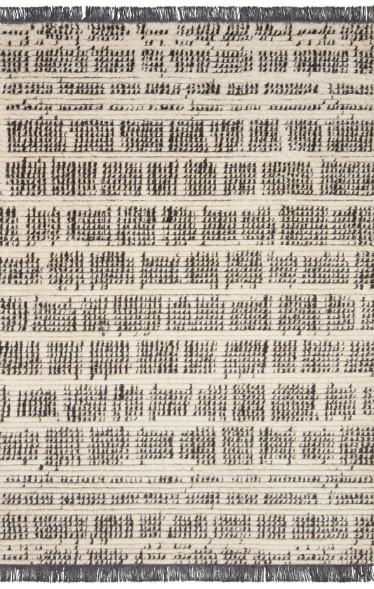 Chris Loves Julia x Loloi Alice  Cream Charcoal Contemporary