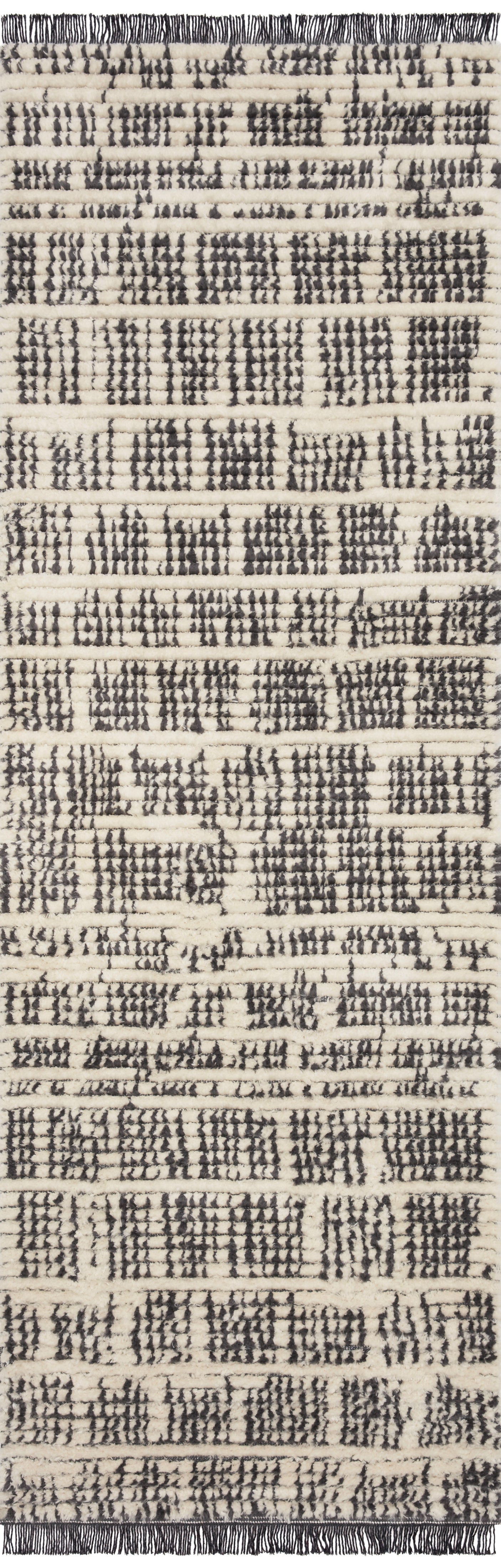 Chris Loves Julia x Loloi Alice  Cream Charcoal Contemporary