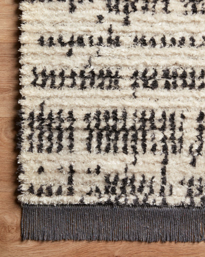 Chris Loves Julia x Loloi Alice  Cream Charcoal Contemporary