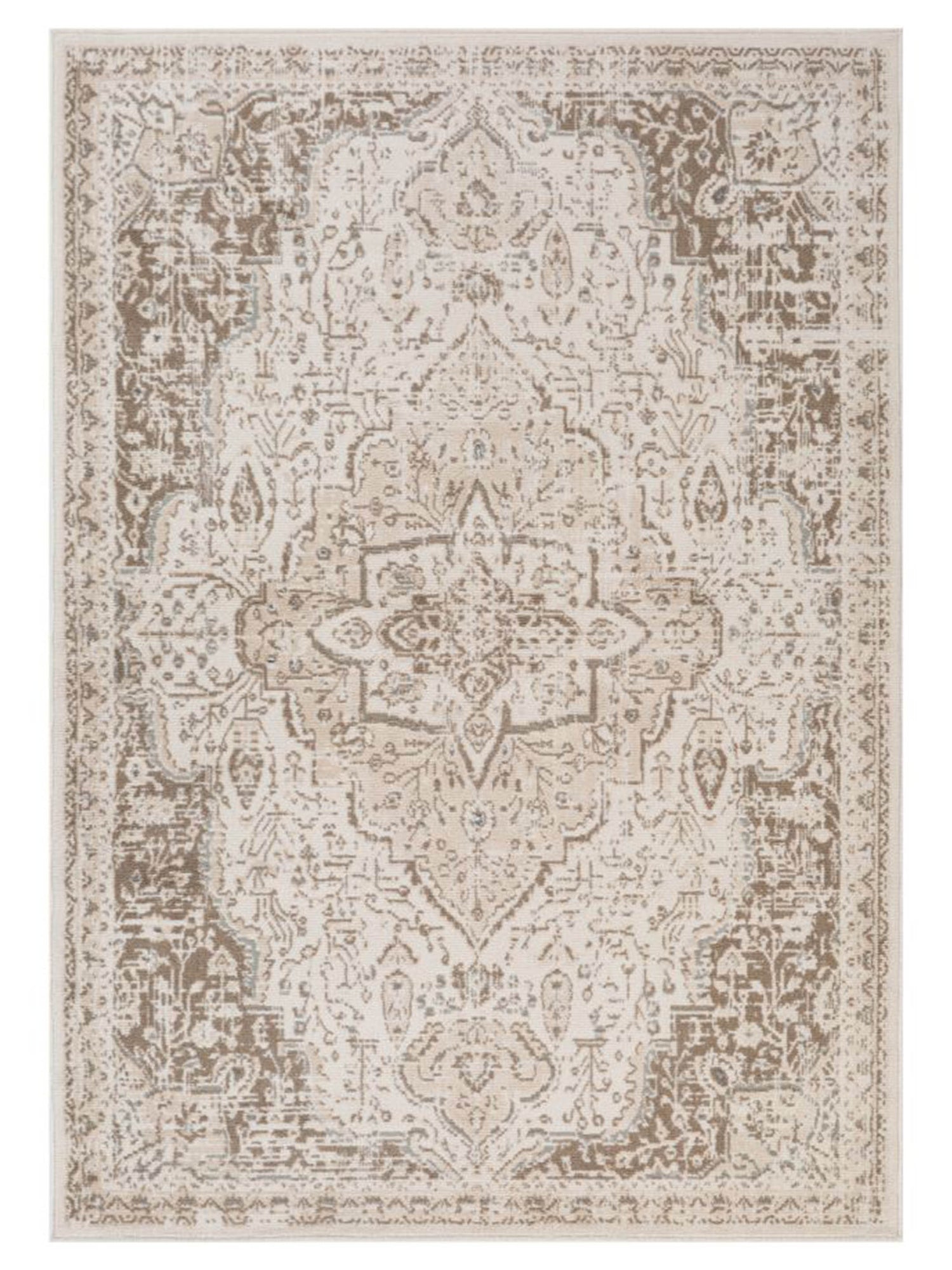 Limited Pansy PN-302 Lt.Cream  Traditional Machinemade Rug