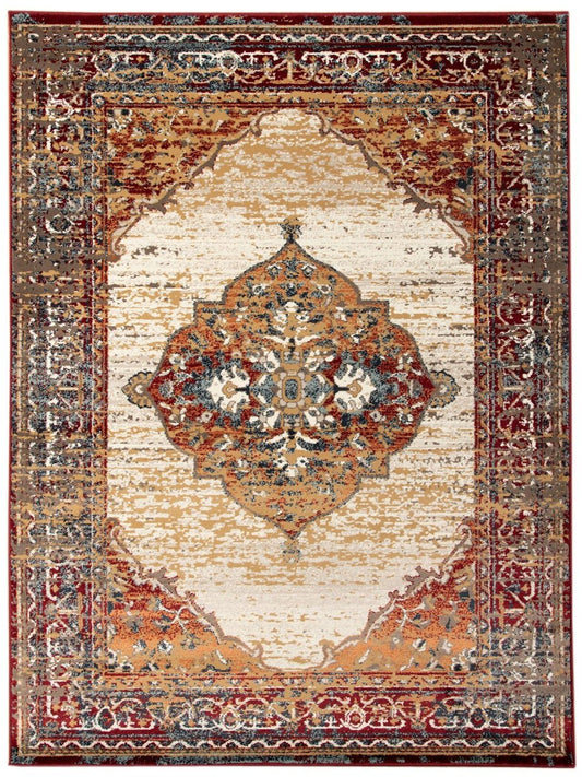 Limited Lizzo LA - 854 Beige RED Traditional Machinemade Rug - Rugs - Limited - Atlanta Designer Rugs