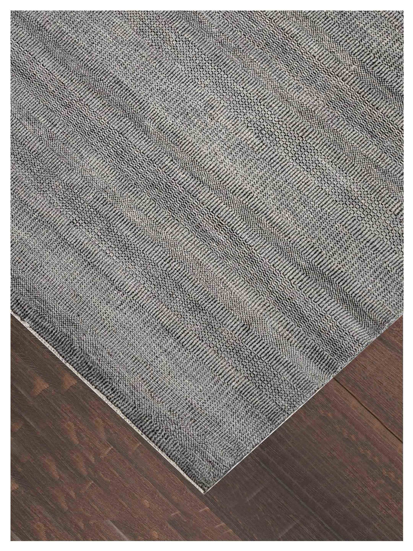 Artisan Amanda  Charcoal Beige Transitional Knotted Rug
