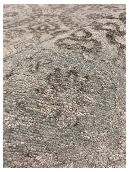 Artisan Victoria Silver Modern Knotted Rug - Rugs - Artisan - Atlanta Designer Rugs