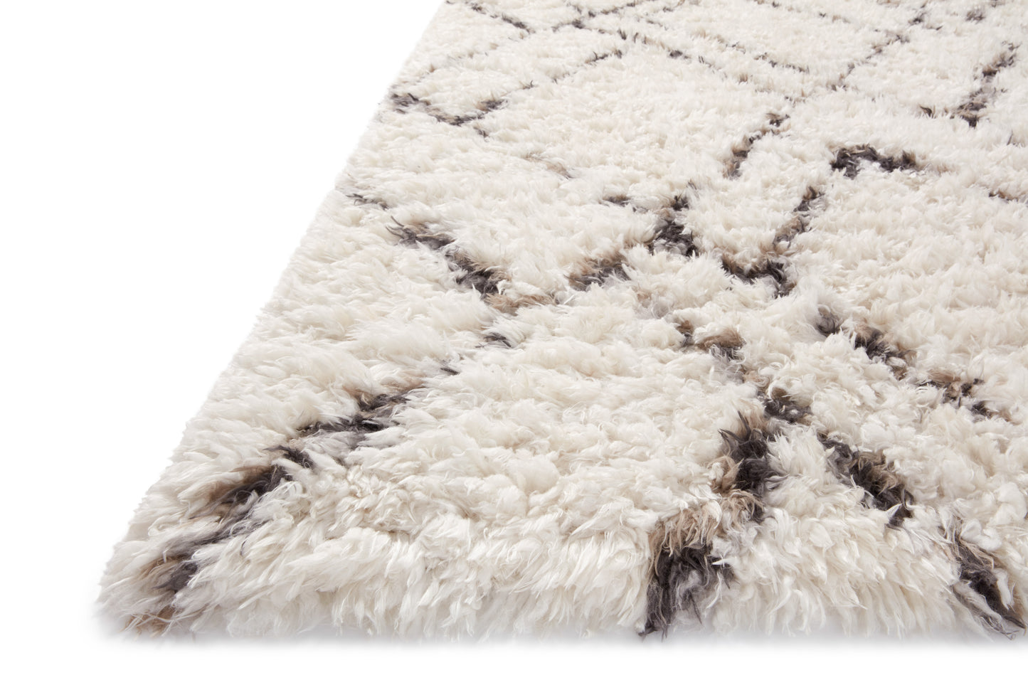 Angela Rose x Loloi Amira  Ivory Bark Shag