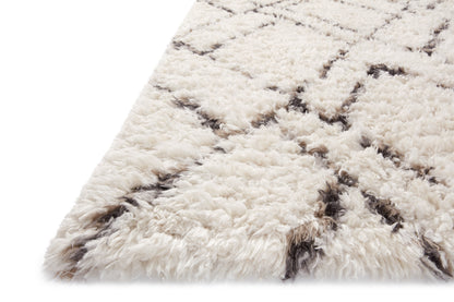 Angela Rose x Loloi Amira  Ivory Bark Shag