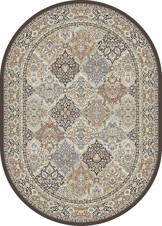 Dynamic Rugs Ancient Garden 57008 Brown Blue Traditional Machine-Made Rug