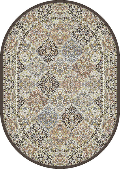 Dynamic Rugs Ancient Garden 57008 Brown Blue Traditional Machine-Made Rug