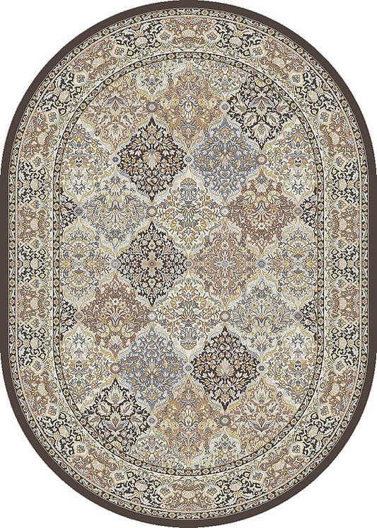 Dynamic Rugs Ancient Garden 57008 Brown Blue Traditional Machine-Made Rug