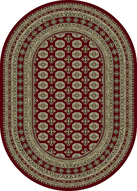 Dynamic Rugs Ancient Garden 57102 Red Beige Traditional Machine-Made Rug