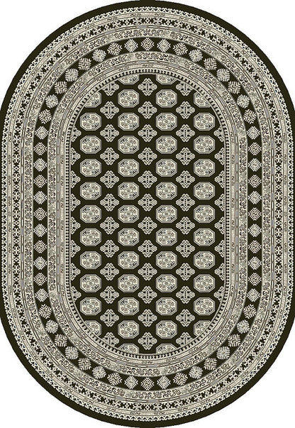 Dynamic Rugs Ancient Garden 57102 Charcoal Silver Traditional Machine-Made Rug