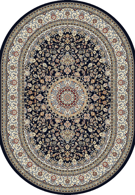 Dynamic Rugs Ancient Garden 57119 Blue Ivory Traditional Machine-Made Rug