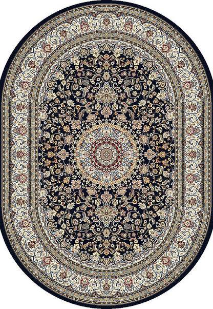 Dynamic Rugs Ancient Garden 57119 Blue Ivory Traditional Machine-Made Rug