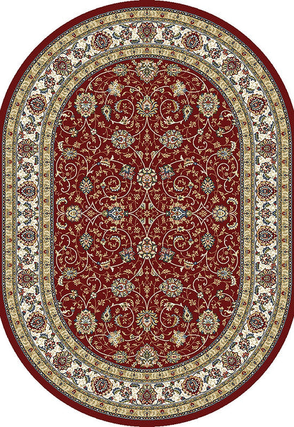 Dynamic Rugs Ancient Garden 57120 Red Ivory Traditional Machine-Made Rug