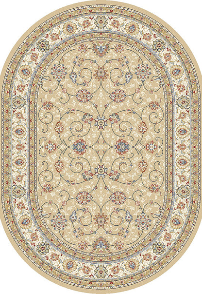 Dynamic Rugs Ancient Garden 57120 Light Gold Ivory Traditional Machine-Made Rug