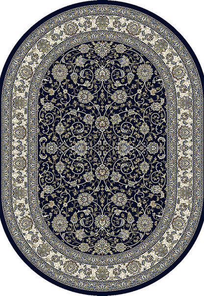 Dynamic Rugs Ancient Garden 57120 Blue Ivory Traditional Machine-Made Rug