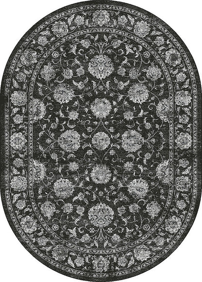 Dynamic Rugs Ancient Garden 57126 Charcoal Silver Traditional Machine-Made Rug
