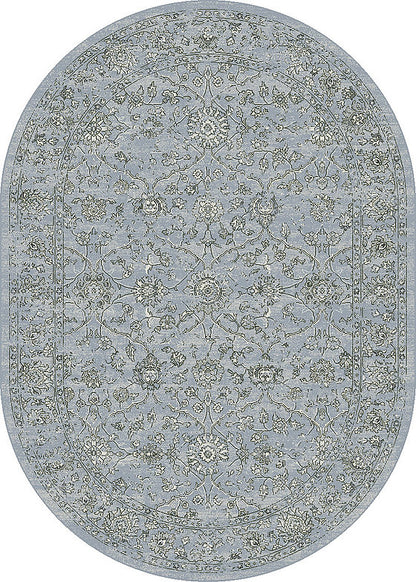 Dynamic Rugs Ancient Garden 57136 Steel Blue Cream Traditional Machine-Made Rug