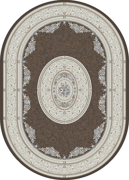 Dynamic Rugs Ancient Garden 57226 Brown Cream Traditional Machine-Made Rug