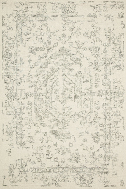 Magnolia Home by Joanna Gaines x Loloi Annie  White Grey Transitional