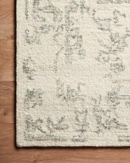 Magnolia Home by Joanna Gaines x Loloi Annie  White Grey Transitional