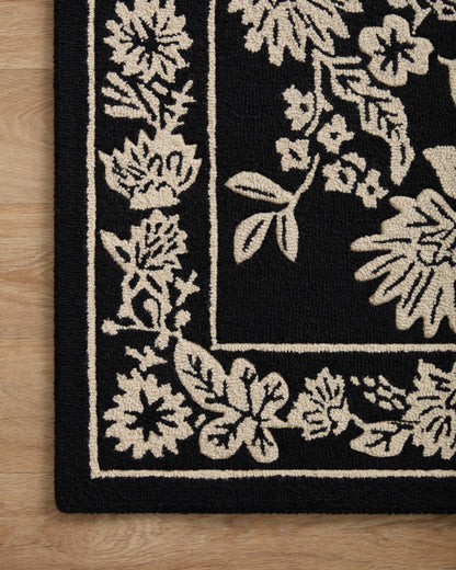 Rifle Paper Co. x Loloi Arboretum  Black  Contemporary