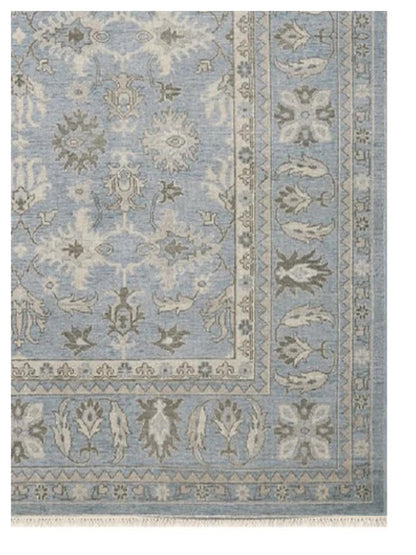 Limited Atherton ADL-501 Light Blue Traditional Knotted Rug