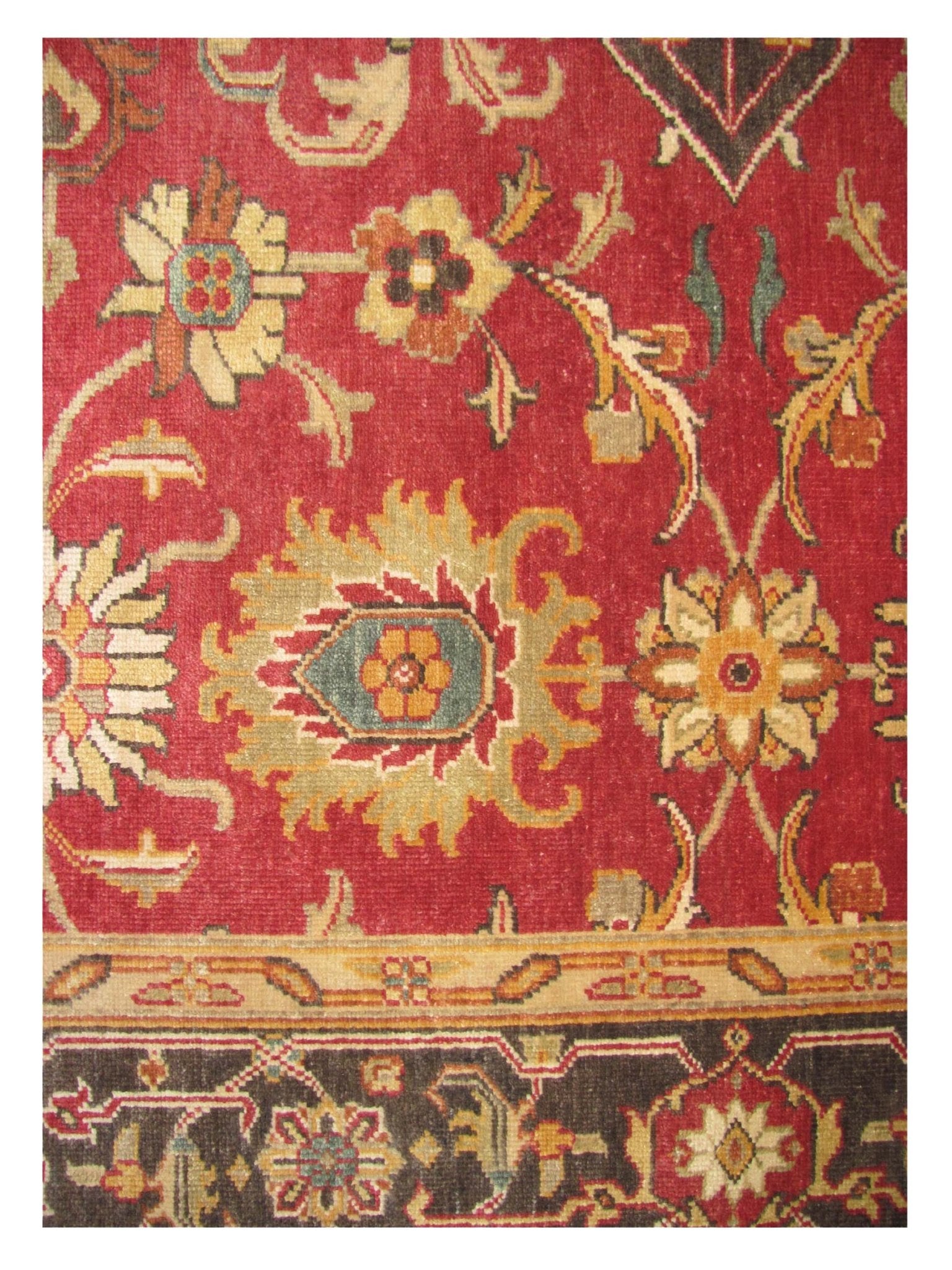 Artisan Helena Red Charcoal Traditional Knotted Rug - Rugs - Artisan - Atlanta Designer Rugs
