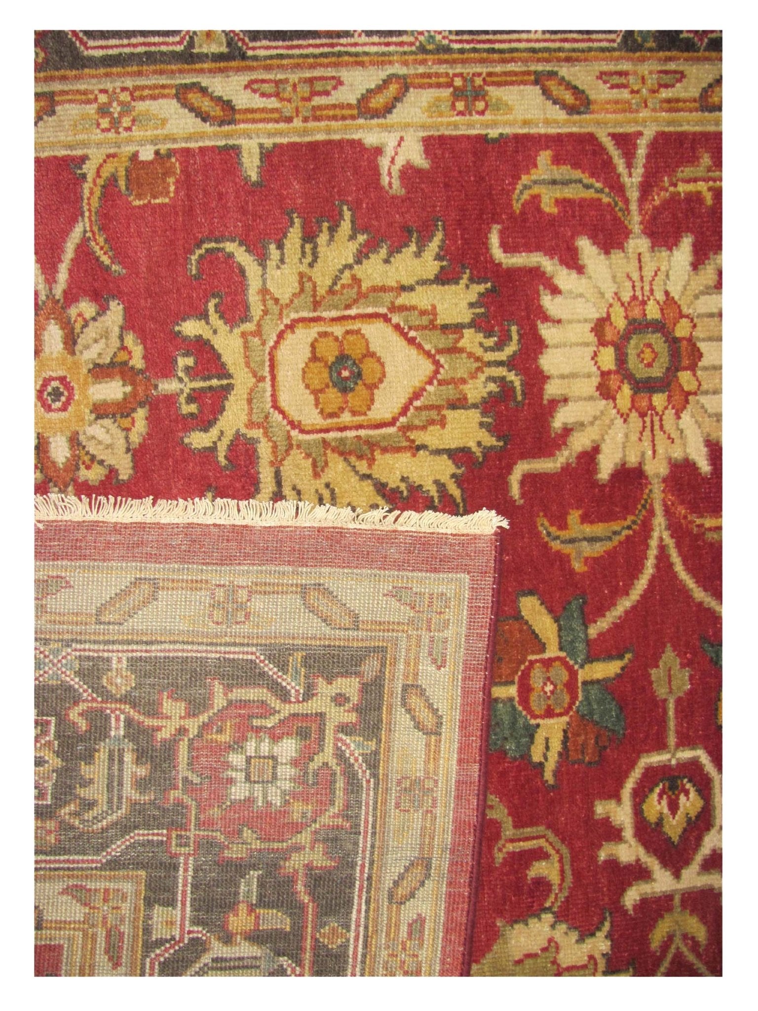 Artisan Helena Red Charcoal Traditional Knotted Rug - Rugs - Artisan - Atlanta Designer Rugs