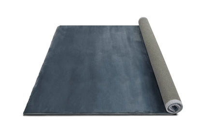 American Cover Design Rabbit Fur Bunny Gray  Modern Machine Woven Rug