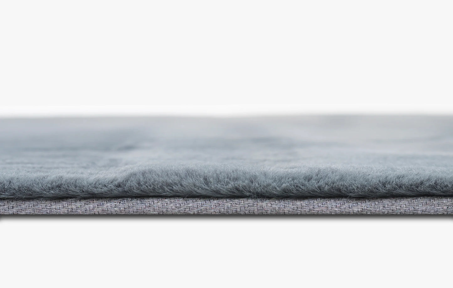 American Cover Design Rabbit Fur Bunny Gray  Modern Machine Woven Rug