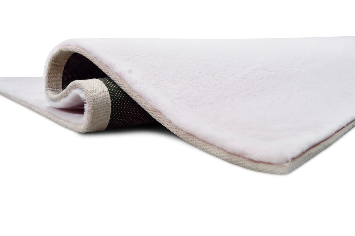 American Cover Design Rabbit Fur Bunny Pink  Modern Machine Woven Rug