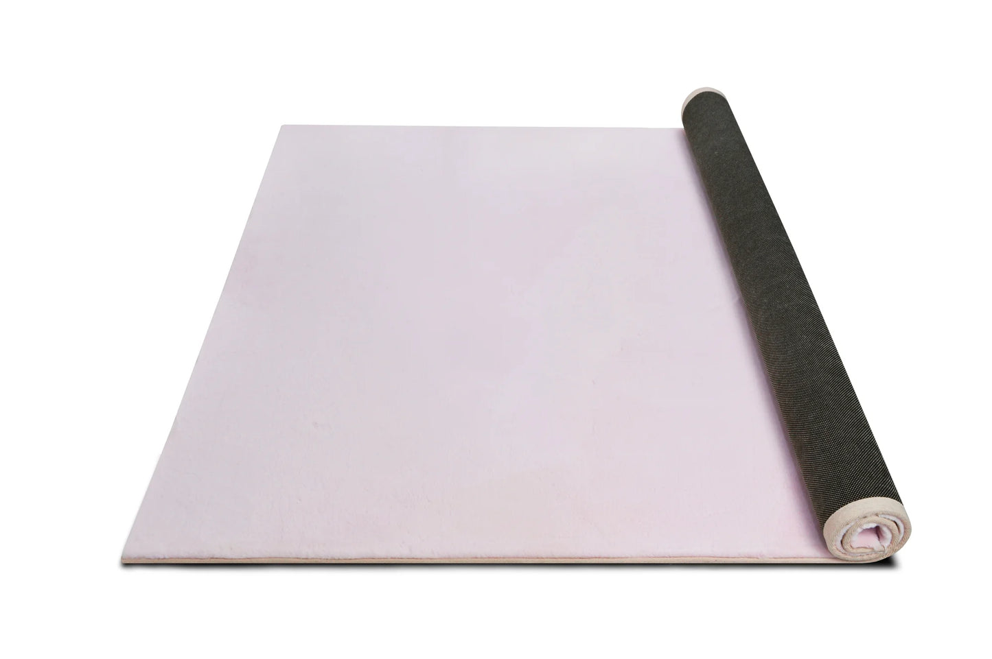 American Cover Design Rabbit Fur Bunny Pink  Modern Machine Woven Rug