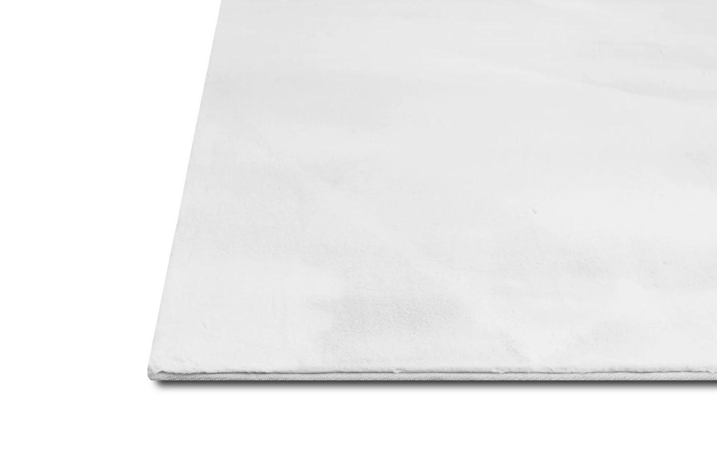 American Cover Design Rabbit Fur Bunny White  Modern Machine Woven Rug