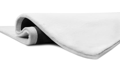 American Cover Design Rabbit Fur Bunny White  Modern Machine Woven Rug