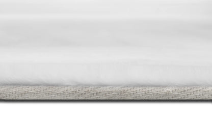 American Cover Design Rabbit Fur Bunny White  Modern Machine Woven Rug