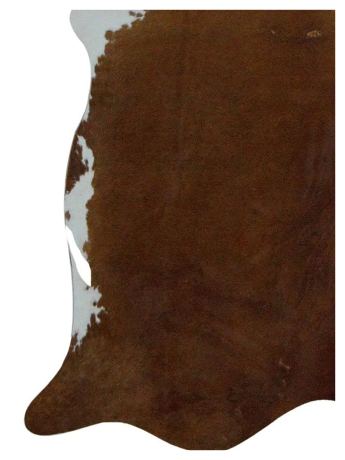 Artisan Claire  Mocha Ivory Hair on Hide Cowhide Shape Rug