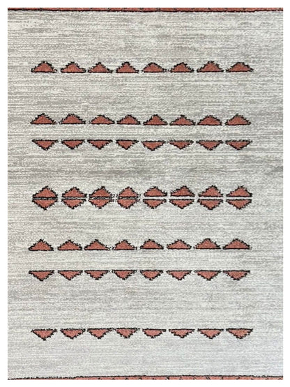 Artisan Stana  White Red  Machinemade Rug