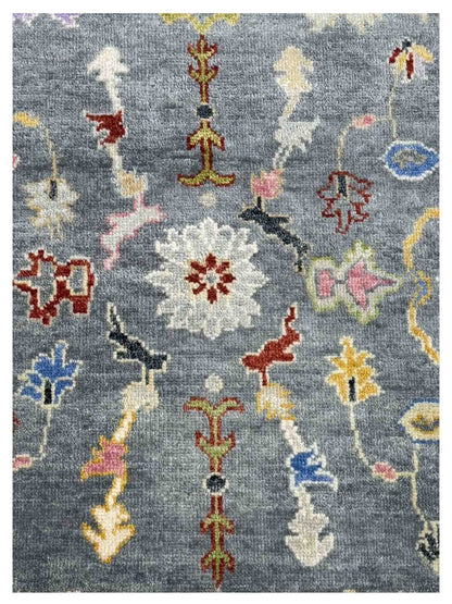 Artisan Bazaar  Green Green Oushak Knotted Rug