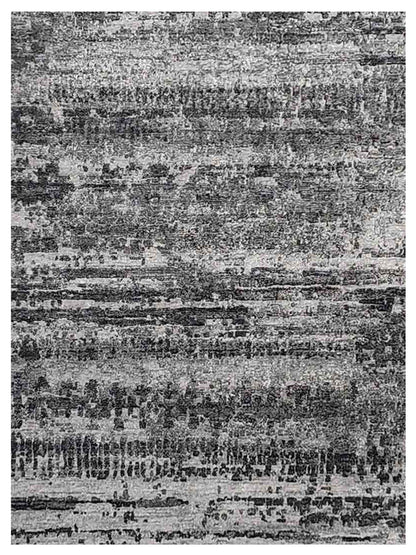 Artisan Mary  Grey Metallic Contemporary Knotted Rug
