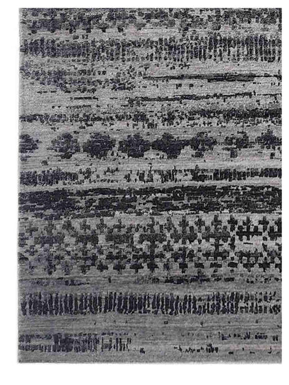 Artisan Mary  Grey Metallic Contemporary Knotted Rug