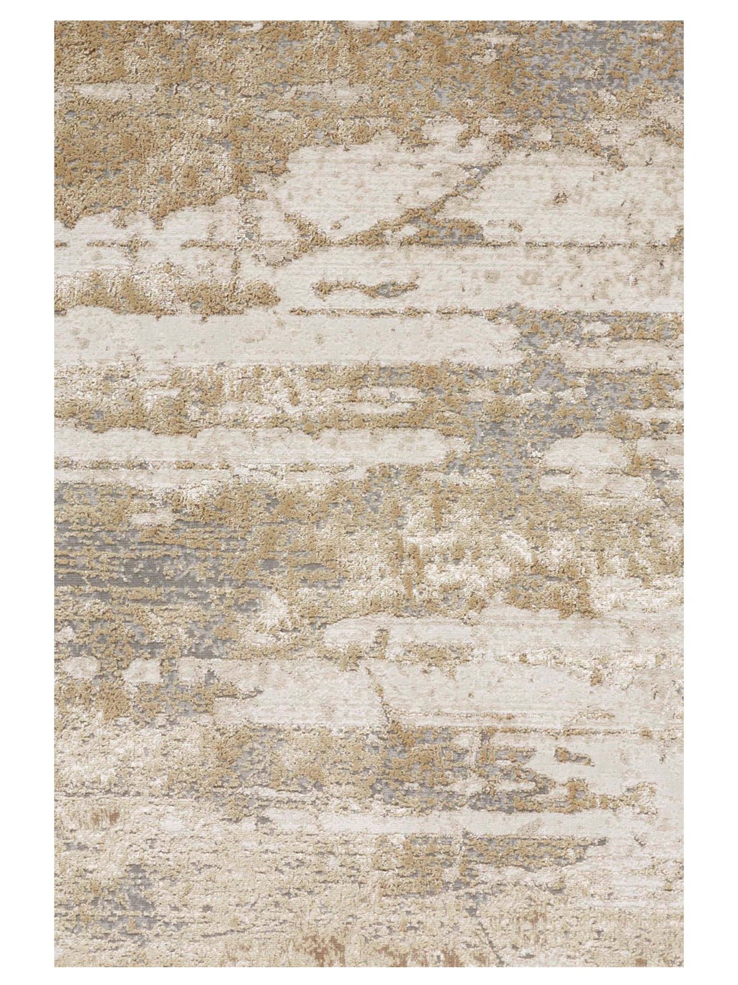 Feizy Aura 3567F Beige Gold Abstract Machine Woven Rug