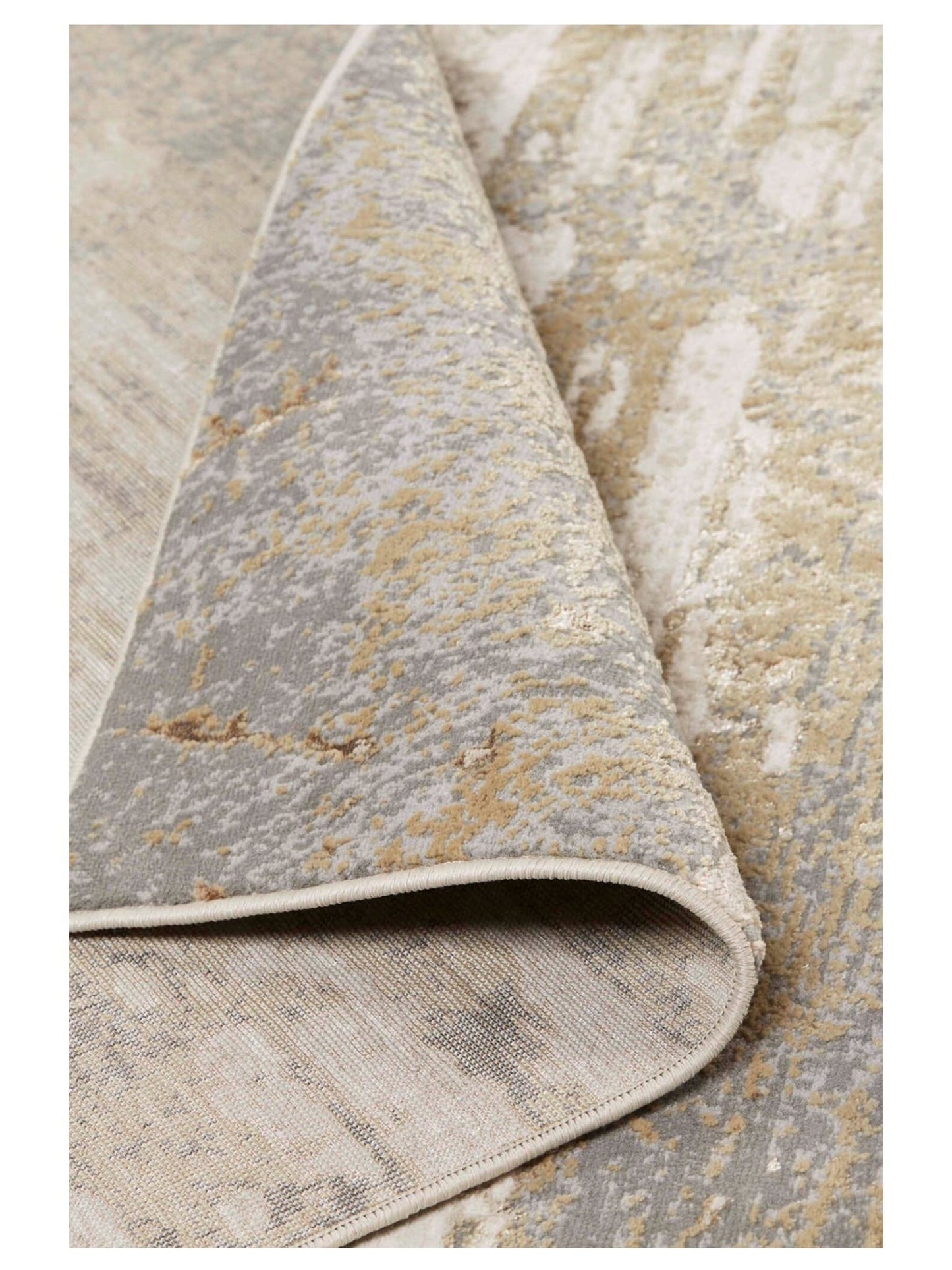 Feizy Aura 3567F Beige Gold Abstract Machine Woven Rug - Rugs - Feizy - Atlanta Designer Rugs